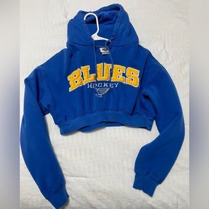 Vintage NHL St. Louis Blues Hockey Crop Hoodie